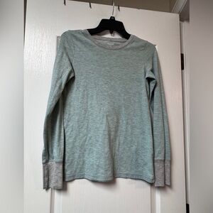 Mossimo Supply Co. Mint Green & Light Gray Long Sleeve Tee